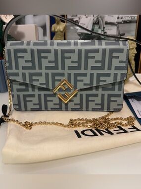 NWOT Authentic Fendi FF diamonds Shoulder/crossbody Bag, with dust bag and 2 COA